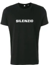 Aspesi Slogan Print T-shirt In Black