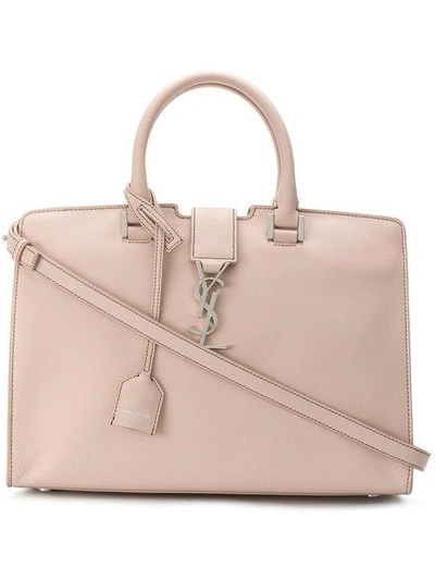 Saint Laurent Small Cabas Ysl Bag In Nude & Neutrals