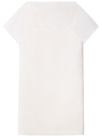Nina Ricci Textured Short-sleeve Mini Dress In Bianco
