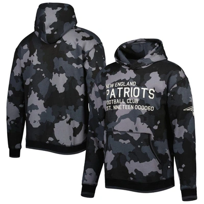 The Wild Collective Black New England Patriots Camo Pullover Hoodie
