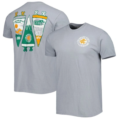 Image One Gray Colorado State Rams Pennant Comfort Color T-shirt