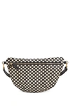 Clare V Grande Woven Leather Belt Bag In Black