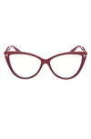 Tom Ford 56mm Blue Light Blocking Glasses In Pink / Other