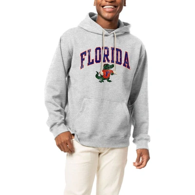 League Collegiate Wear Heather Gray Florida Gators Arch Essential Fleece Pullover Hoodie