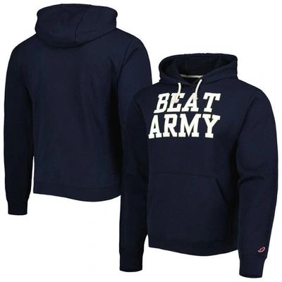 League Collegiate Wear Navy Navy Midshipmen Local Essential Fleece Pullover Hoodie