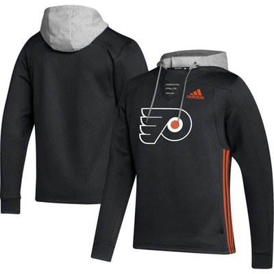 Adidas Originals Adidas Black Philadelphia Flyers Skate Lace Primeblue Team Pullover Hoodie