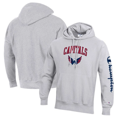 Champion Heather Gray Washington Capitals Reverse Weave Pullover Hoodie