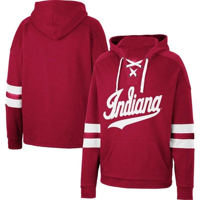 Colosseum Crimson Indiana Hoosiers Lace-up 4.0 Pullover Hoodie