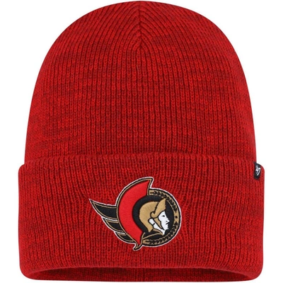 47 ' Red Ottawa Senators Brain Freeze Cuffed Knit Hat