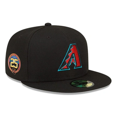 New Era Black Arizona Diamondbacks 25th Anniversary  59fifty Fitted Hat