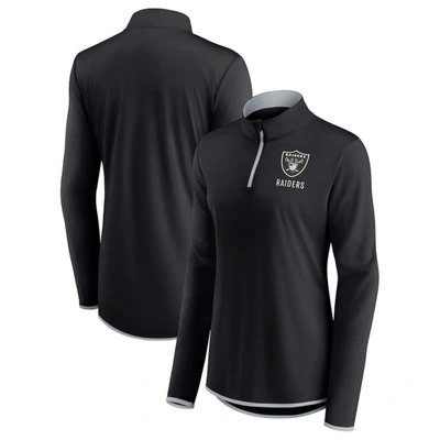 Fanatics Branded Black Las Vegas Raiders Worth The Drive Quarter-zip Top