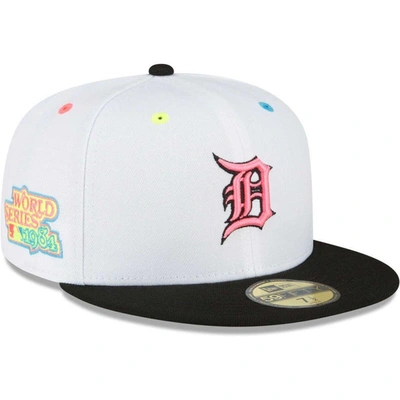 New Era White Detroit Tigers Neon Eye 59fifty Fitted Hat