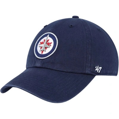 47 ' Navy Winnipeg Jets Clean Up Adjustable Hat