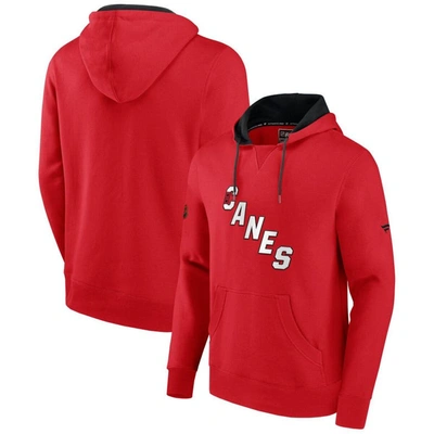 Fanatics Branded Red Carolina Hurricanes Special Edition 2.0 Team Logo Pullover Hoodie In Red,black
