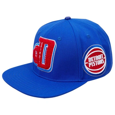Pro Standard Blue Detroit Pistons Mashup Logos Snapback Hat