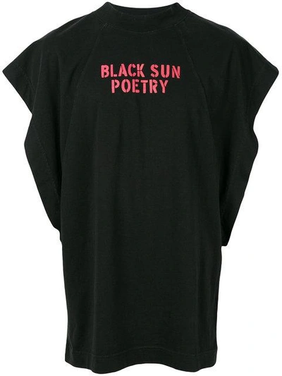 Palm Angels Black Sun Poetry Oversized T | ModeSens