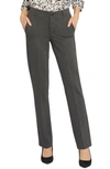 Nydj Petites Marilyn Straight Ponte Pants In Charcoal Heathered