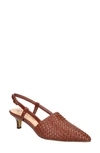 Bella Vita Kaisley Pointed Toe Slingback Pump In Dark Tan