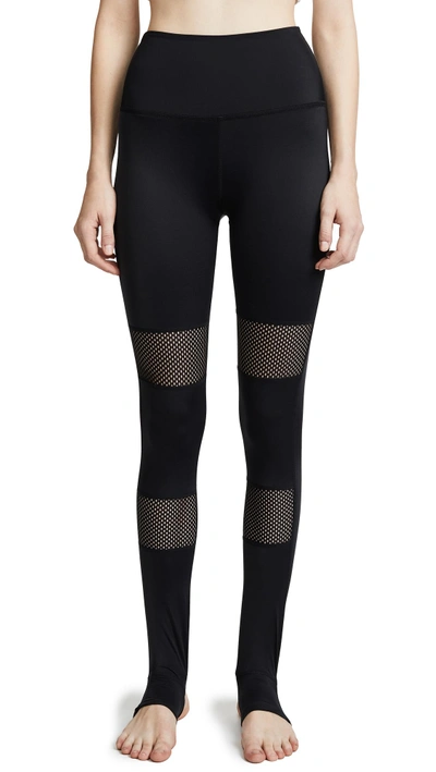 Beyond Yoga Blocked Out Stirrup Leggings In Black