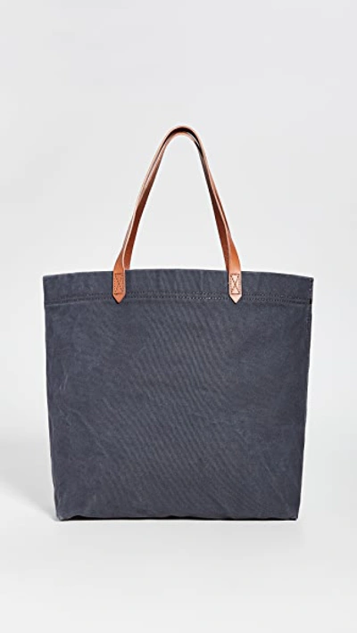 Madewell Canvas Transport Tote - Black In Black Sea