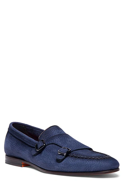 SANTONI MEN'S CARLOS DOUBLE BUCKLE LOAFERS 