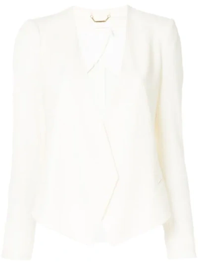 Chloé Deep-v Jacket In White