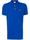Maison Kitsuné Logo Detail Polo Shirt In Blue