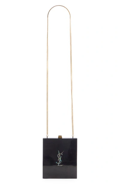 Saint Laurent Tuxedo Box Bag In Nero/ / Oro