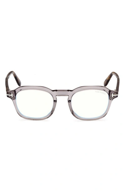 Tom Ford 49mm Blue Light Blocking Glasses In Grey/ Other