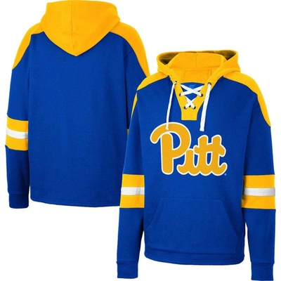 Colosseum Royal Pitt Panthers Lace-up 4.0 Pullover Hoodie