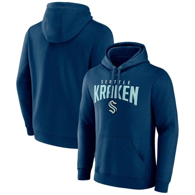 Fanatics Branded Navy Seattle Kraken Special Edition 2.0 Wordmark Pullover Hoodie