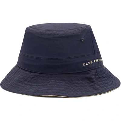 Fan Ink Navy/cream Club America Terrain Reversible Adjustable Bucket Hat