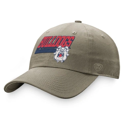 Top Of The World Khaki Fresno State Bulldogs Slice Adjustable Hat