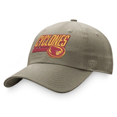 Top Of The World Khaki Iowa State Cyclones Slice Adjustable Hat
