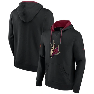 Fanatics Branded Black Arizona Coyotes Special Edition 2.0 Team Logo Pullover Hoodie In Black,garnet