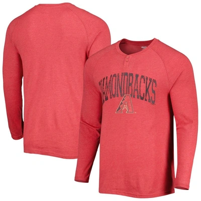 Concepts Sport Red Arizona Diamondbacks Inertia Raglan Long Sleeve Henley T-shirt
