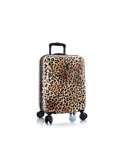 Heys Fashion 21" Hardside Carry-on Spinner Luggage In Brown Leopard