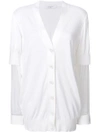 Givenchy Sheer-sleeves Cardigan In White