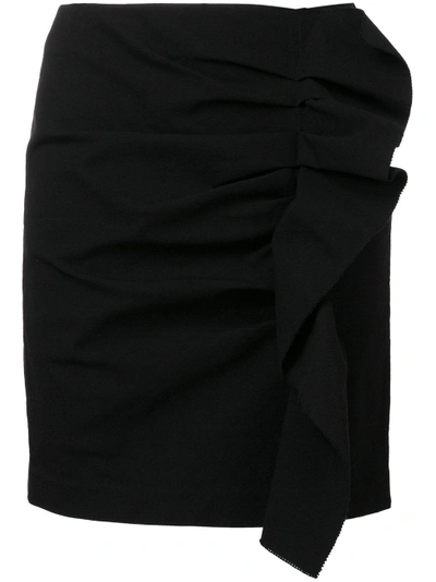 Isabel Marant Ruffle Trim Skirt In Black