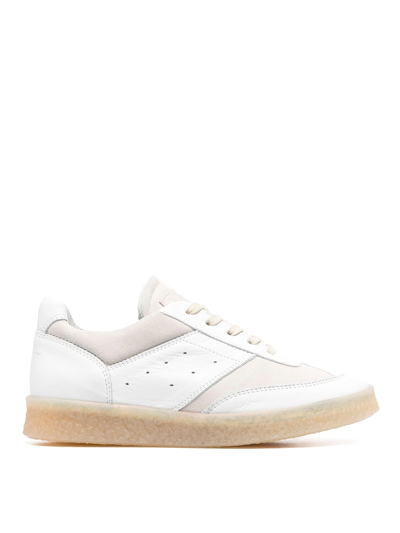Mm6 Maison Margiela Panelled Low-top Trainers In White