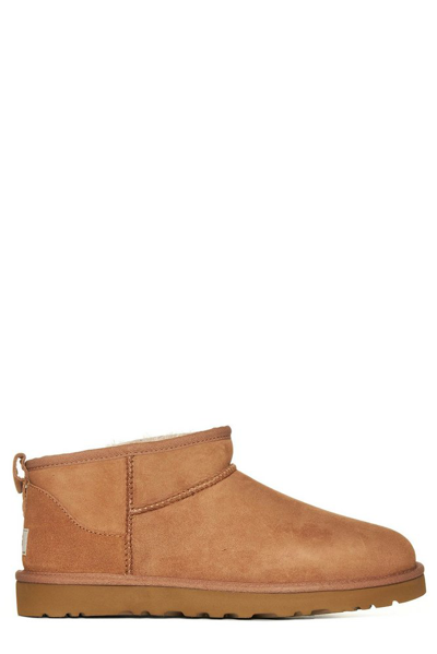 Ugg Ultra Mini Suede Boots In Brown