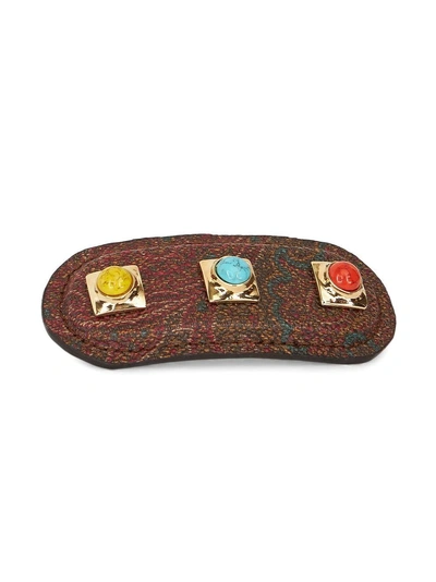 Etro Studded Hair Clip In Multi,gold