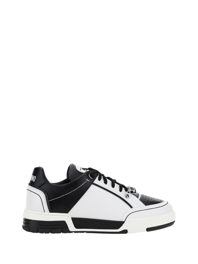 Moschino Sneakers In Mix Nero Bianco