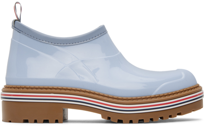 Thom Browne Stripe-trim Ankle Boots In Sky Blue