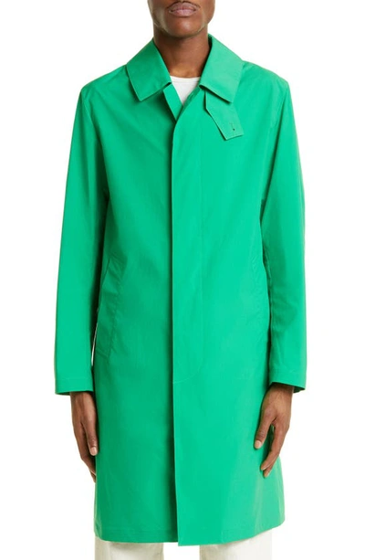 Mackintosh Single-breasted Midi Coat In Green