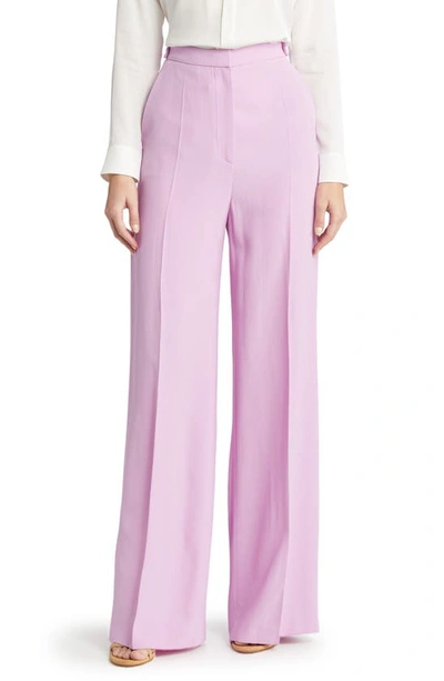 Hugo Boss Tacilana High Waist Wide Leg Trousers In Mauve Rose