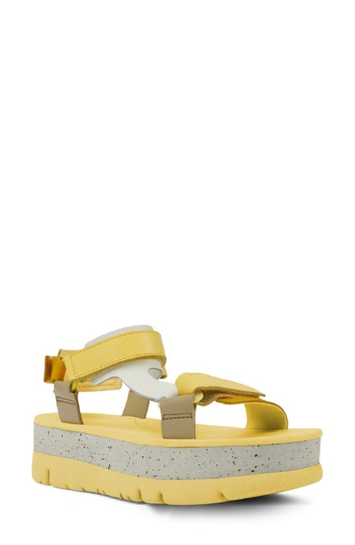 Camper Oruga Up Platform Sport Sandal In Orange