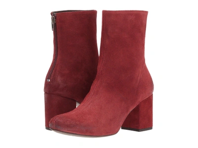 Free People Cecile Suede Ankle Boot In Red