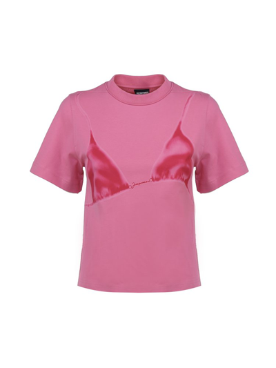 Jacquemus Le T-shirt Bikini棉质针织t恤 In Pink
