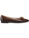 Gucci Brown Snakeskin Bow Leather Ballet Flats